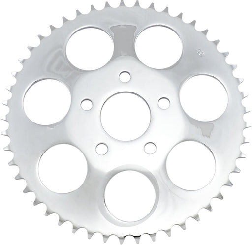 Drag Specialties Rear Chain Sprocket Dished 49T Steel/Chrome - Part #DS325356 - Hogparts UK