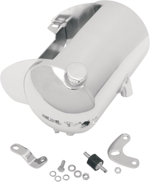 Drag Specialties Round Oil Tank Domed W/ Side Fill Chrome - Part #07100022 - Hogparts UK
