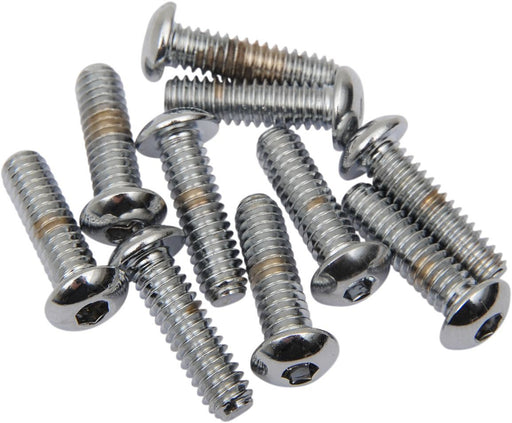 Drag Specialties Button-Head Bolt 1/4-20X0.875 Chrome - Part #DS190831 - Hogparts UK