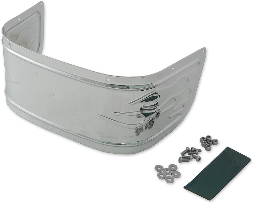 Drag Specialties Fender Skirts Flame Front Chrome - Part #14050223 - Hogparts UK