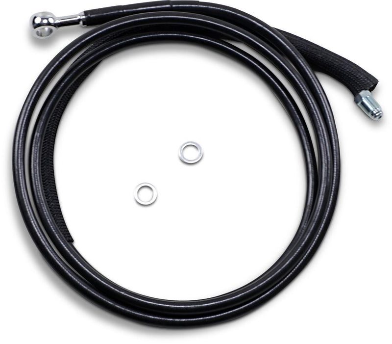 Drag Specialties Clutch Line Black Vinyl Coated + 2" Stainless Steel Hydraulic - Part #06610052 - Hogparts UK
