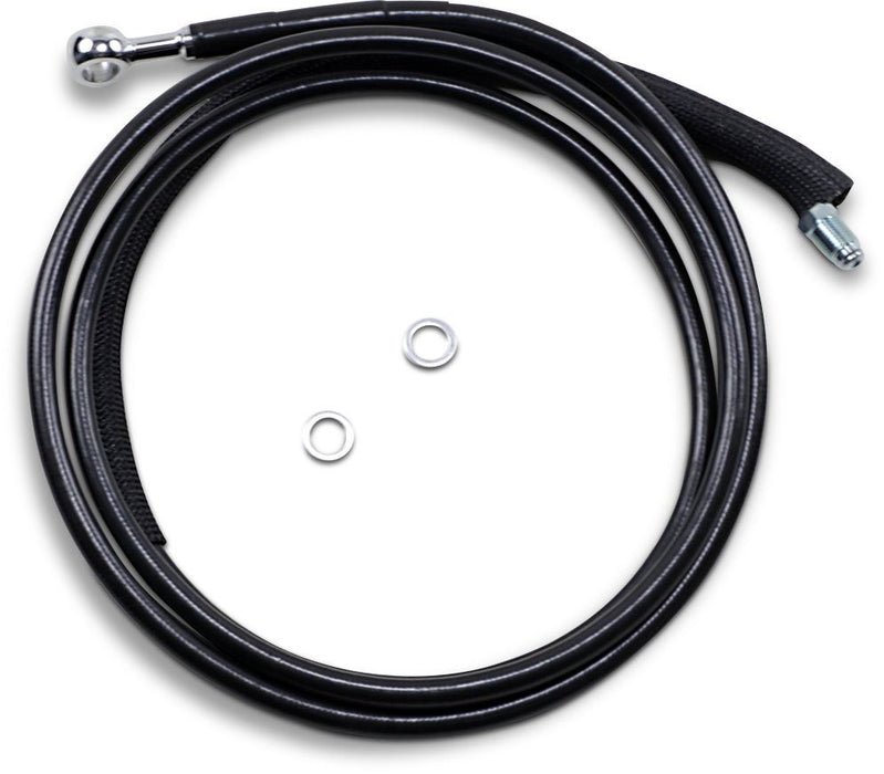 Drag Specialties Clutch Line Black Vinyl Coated + 2" Stainless Steel Hydraulic - Part #06610052 - Hogparts UK