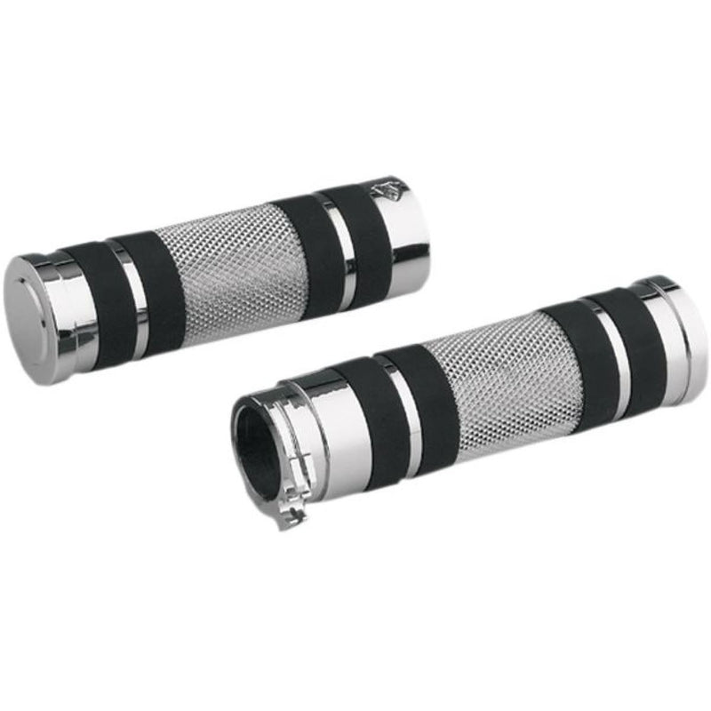 Arlen Ness Grips Knurled Billet Throttle By Cable Chrome - Part #136313 - Hogparts UK