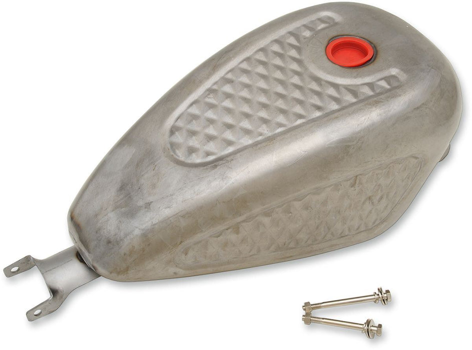 Drag Specialties Tank Gas Custom 3 Gallon Diamond Pattern Raw - Part #07010836 - Hogparts UK