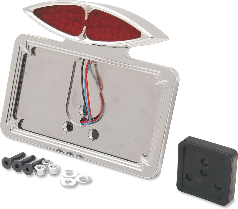 Drag Specialties Taillight Led Deco W/ 3 Holes Fender-Mount License Plate - Part #20300172 - Hogparts UK