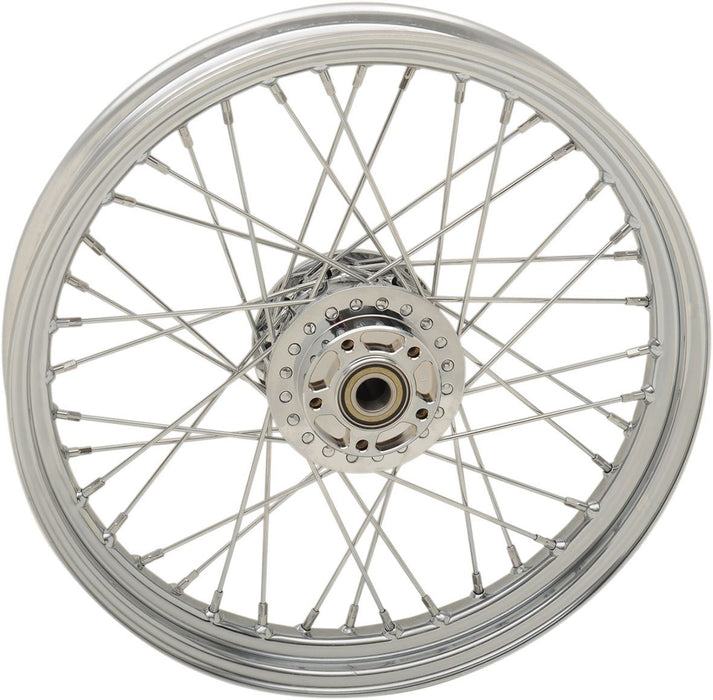 Drag Specialties Wheel Front 40 Spoke 19" X 2.5" Chrome - Part #02030633 - Hogparts UK