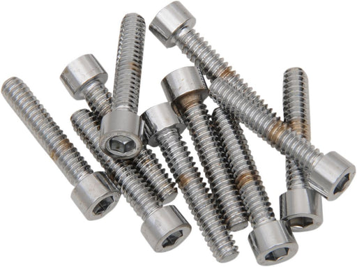Drag Specialties Socket-Head Bolt 10-24X0.75 Smooth Chrome - Part #DS190589S - Hogparts UK