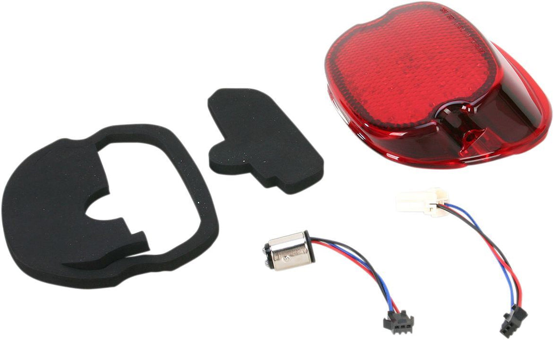 Drag Specialties Taillight Low-Profile Led Red Lens W/ Bottom Taglight - Part #20100773 - Hogparts UK