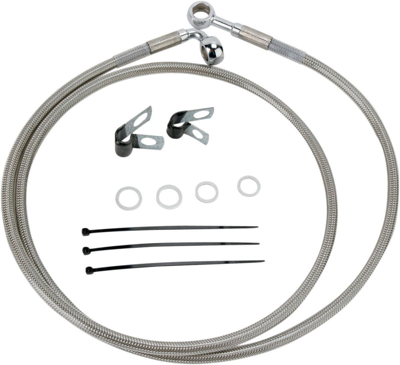 Drag Specialties Front Brake Line Stainless Steel Extended 2" - Part #17412657 - Hogparts UK