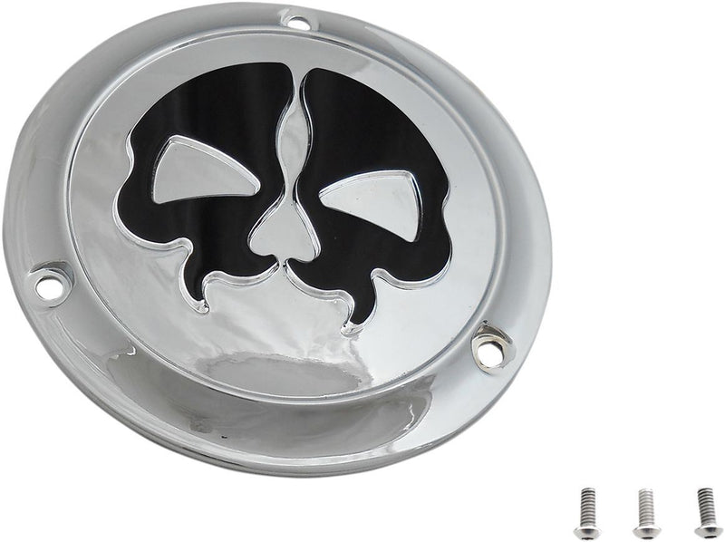 Drag Specialties Cover Derby Split Skull 3-Hole Chrome - Part #11070548 - Hogparts UK