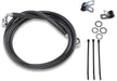 Drag Specialties Front Brake Line Black Vinyl Coated Stainless Steel Extended 8" - Part #17412548 - Hogparts UK
