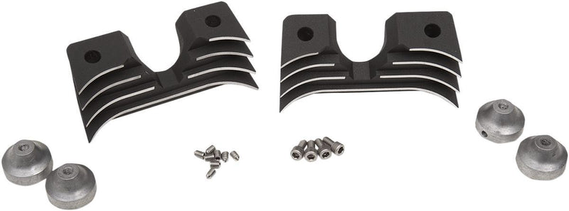 Drag Specialties Spark Plug Head Bolt Covers Finned Black - Part #09401315 - Hogparts UK