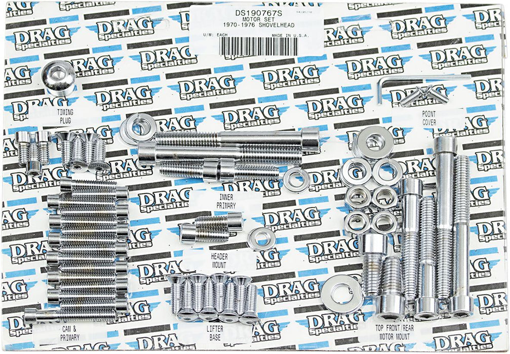 Chrome Motor Bolt Set - Part #DS190767S - Hogparts UK