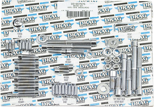 Chrome Motor Bolt Set - Part #DS190767S - Hogparts UK