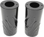 Drag Specialties Fork Slider Covers Flame Gloss Black - Part #04110133 - Hogparts UK