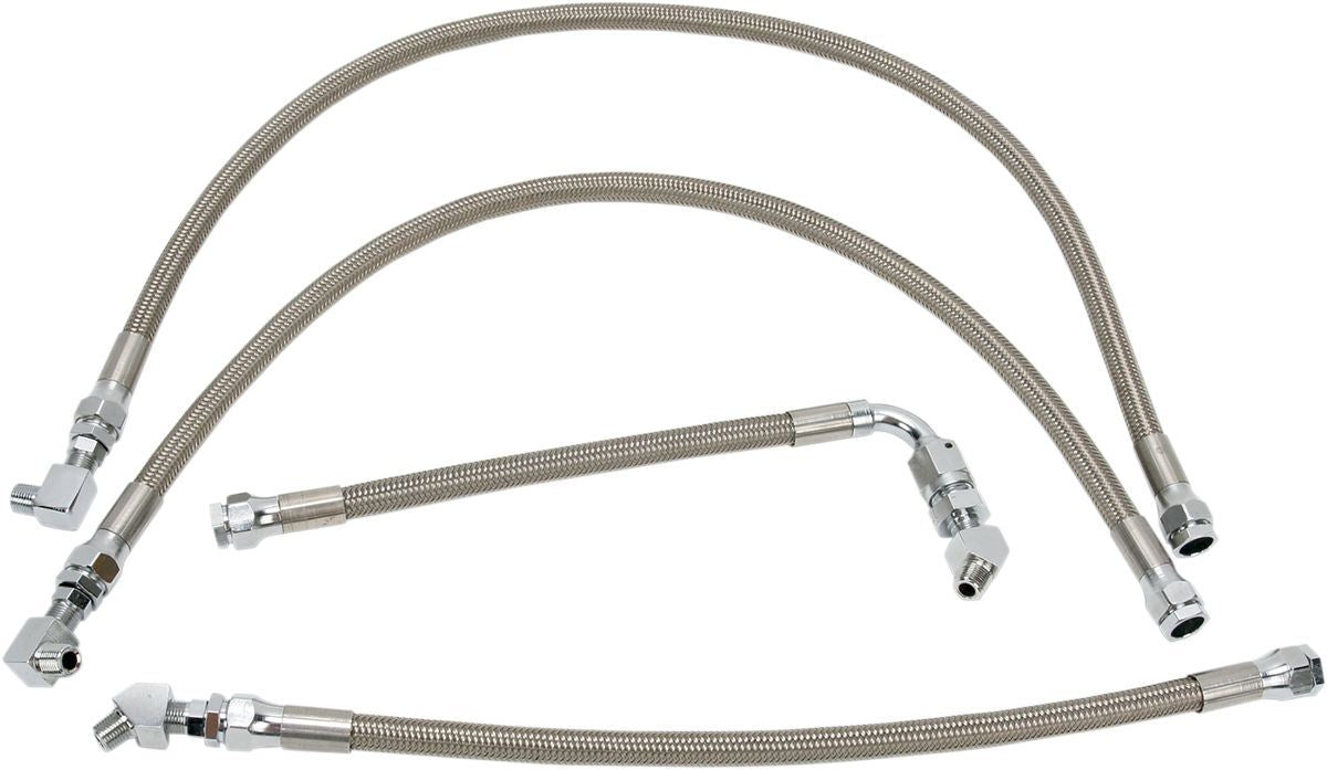 Drag Specialties Oil Line Kit Stainless Steel - Part #07110037 - Hogparts UK