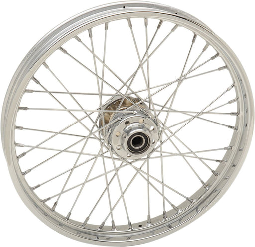 Drag Specialties Wheel 40 Spoke 21" X 2.15" Front Chrome - Part #02030621 - Hogparts UK