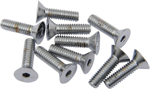 Drag Specialties Flat-Head Bolt 8-32X0.5 Chrome - Part #DS192349 - Hogparts UK
