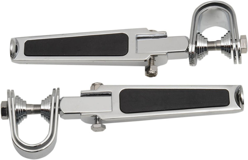 Drag Specialties Footpegs U-Clamp W/ Rubber Inlay Chrome - Part #19041764 - Hogparts UK