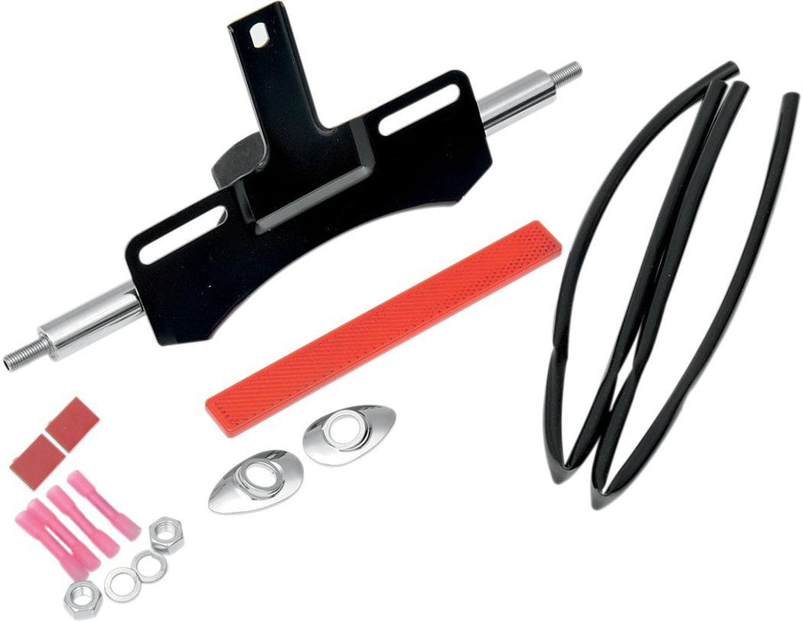 Drag Specialties Rear Turn Signal Relocation Kit Chrome - Part #20200414 - Hogparts UK