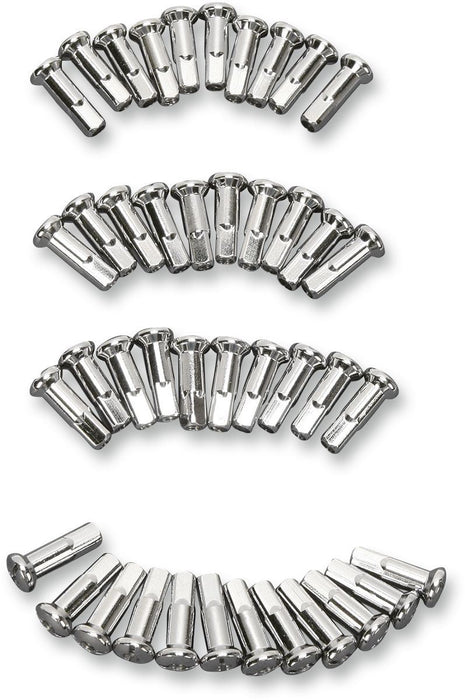 Drag Specialties Nipple Set 0.965" Steel/Chrome - Part #DS380106 - Hogparts UK
