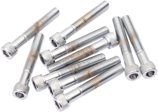 Drag Specialties Socket-Head Bolt 5/16-24X1.75 Knurled Chrome - Part #DS190574 - Hogparts UK