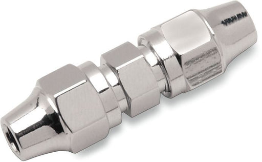 Drag Specialties Universal Brake Line Fitting Chrome 3/16-3/16-Union - Part #17420066 - Hogparts UK