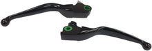 Drag Specialties Lever Set Smooth Wide Blade Black - Part #06141131 - Hogparts UK