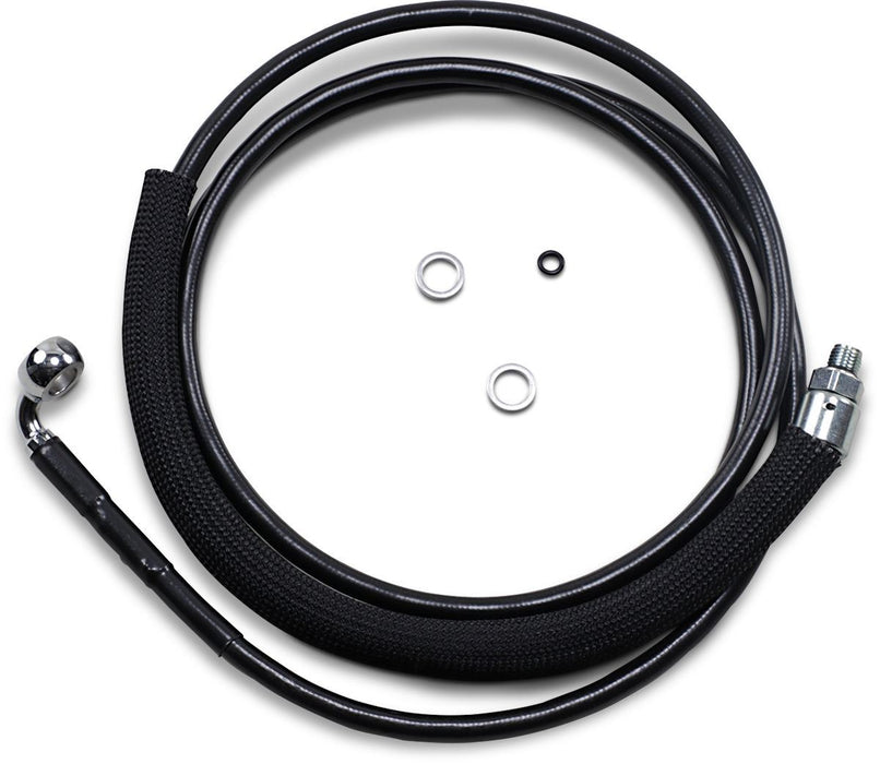 Drag Specialties Clutch Line Black Vinyl Coated + 6" Stainless Steel Hydraulic - Part #06610014 - Hogparts UK