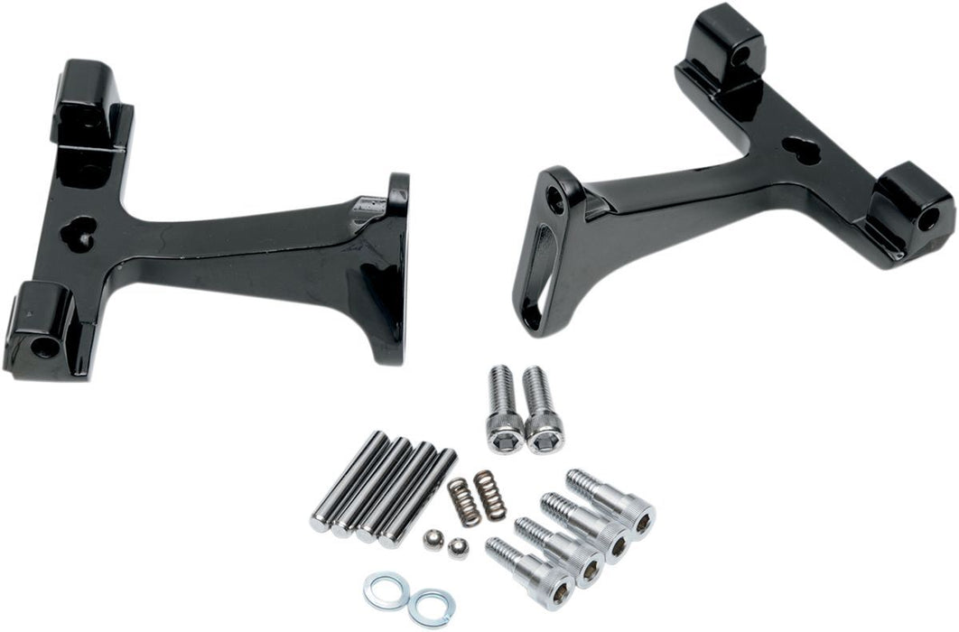 Drag Specialties Passenger Floorboard Mounts Black - Part #16210393 - Hogparts UK