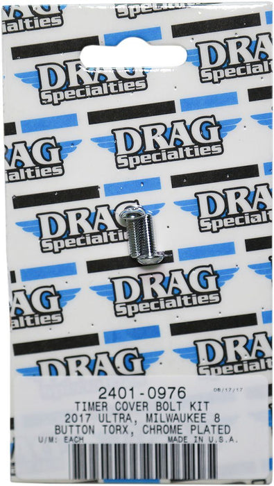 Drag Specialties Bolt Kit M8 Cover Timing Torx Head Chrome - Part #24010976 - Hogparts UK