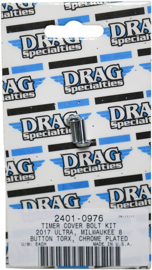 Drag Specialties Bolt Kit M8 Cover Timing Torx Head Chrome - Part #24010976 - Hogparts UK