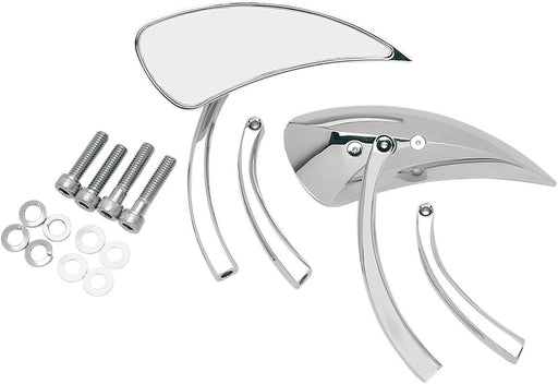 Drag Specialties Mirror Kit Teardrop W/ 2 Stems Chrome - Part #06400082 - Hogparts UK