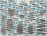 Drag Specialties Chrome Socket-Head Motor Bolt Kit Knurled - Part #24010762 - Hogparts UK
