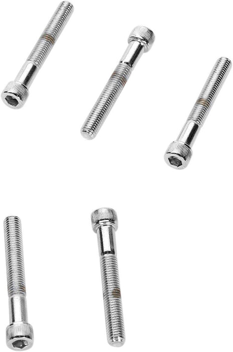Drag Specialties Socket-Head Bolt 1/4-28X2.25 Knurled Chrome - Part #DS190567 - Hogparts UK