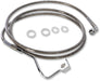 Drag Specialties Brake Line Kit Extended Upper Front Length Stainless Steel + 4" - Part #17414499 - Hogparts UK