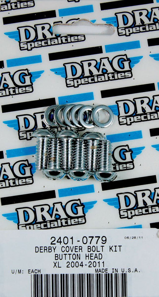 Drag Specialties Chrome Derby Cover Bolt Kit Torx - Part #24010779 - Hogparts UK