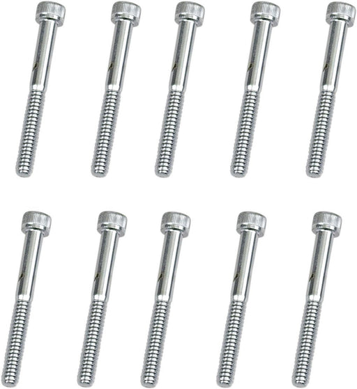 Drag Specialties Socket-Head Bolt 10-24X1.75 Knurled Chrome - Part #DS190593 - Hogparts UK