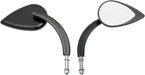 Drag Specialties Mirror Teardrop W/ Long Stem Black - Part #06400389 - Hogparts UK