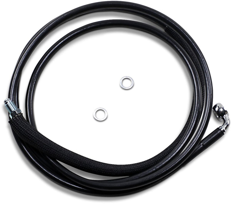 Drag Specialties Clutch Line Black Vinyl Coated + 4" Stainless Steel Hydraulic - Part #06610026 - Hogparts UK