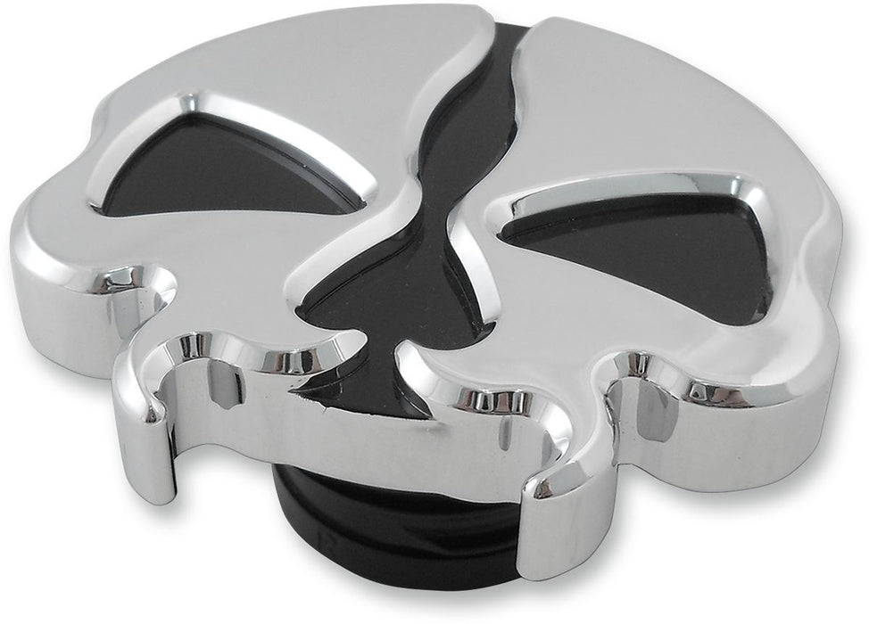 Drag Specialties Gas Caps Split Skull Chrome - Part #07030787 - Hogparts UK