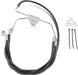 Drag Specialties Front Brake Line Black Vinyl Coated Stainless Steel Extended 4" - Part #17412516 - Hogparts UK