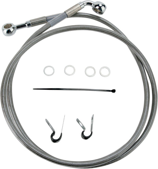 Drag Specialties Front Brake Line Stainless Steel Extended 2" - Part #17412644 - Hogparts UK