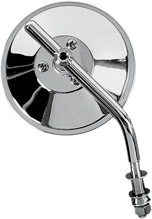 Drag Specialties Mirror Round 4" W/ Adjustable Stem Chrome - Part #DS302050 - Hogparts UK