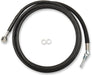Drag Specialties Clutch Line Black Vinyl Coated + 10" Stainless Steel Hydraulic - Part #06610060 - Hogparts UK