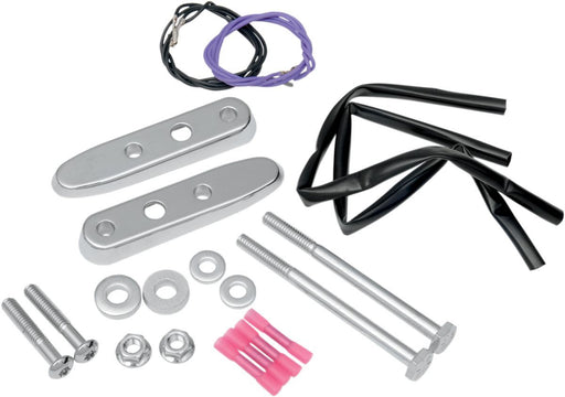 Drag Specialties Rear Turn Signal Relocation Kit Chrome - Part #20200409 - Hogparts UK