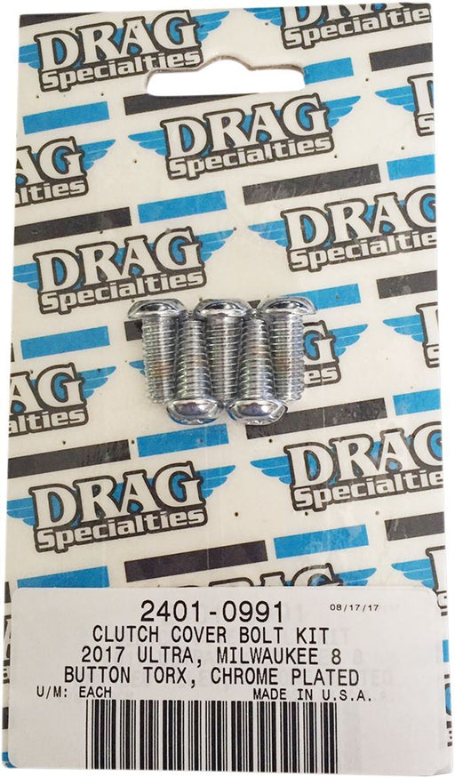 Drag Specialties Bolt Kit M8 Cover Debry Torx Head Chrome - Part #24010991 - Hogparts UK