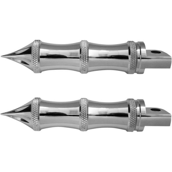 Accutronix  Foot Pegs Tribal Folding Chrome - Part #118446 - Hogparts UK