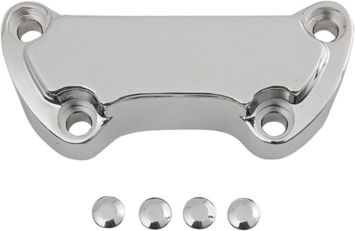 Drag Specialties Handlebar Top Clamp Scalloped Chrome - Part #06030002 - Hogparts UK