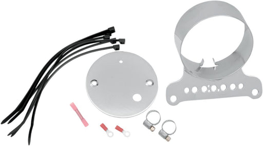 Drag Specialties Single Gauge Bracket 3.375" Chrome - Part #22100199 - Hogparts UK